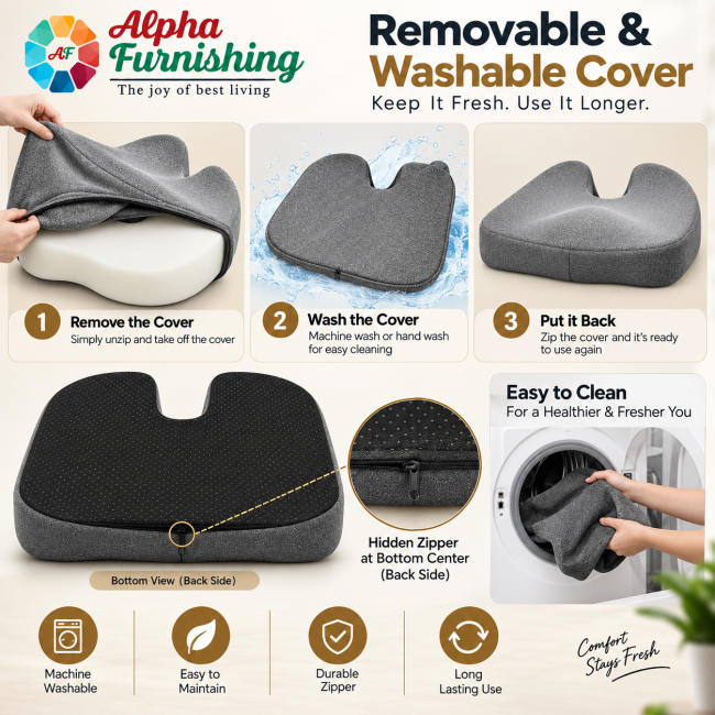 Sale Active Pro Large Memory Foam Seat Cushion for Long Sitting & Tailbone Support Sale Active Pro Large Memory Foam Seat Cushion for Long Sitting & Tailbone Support